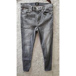 Hudson Jeans Barbara High‎ Waist Super Skinny Ankle Size 30 Gray 31 inseam